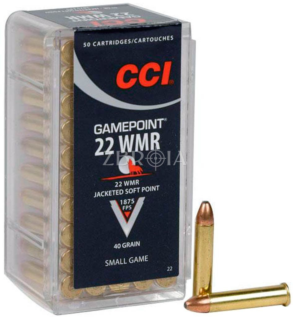 Патрон CCI 22WMR GAMEPOINT JSP 40GR (2,6 г) /3003274/
