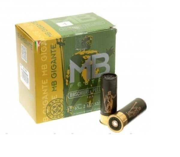 Патрон B&P GIGANTE кал.12/12/65 дріб №4, (б/к, фетровий пиж) наважка 33 г