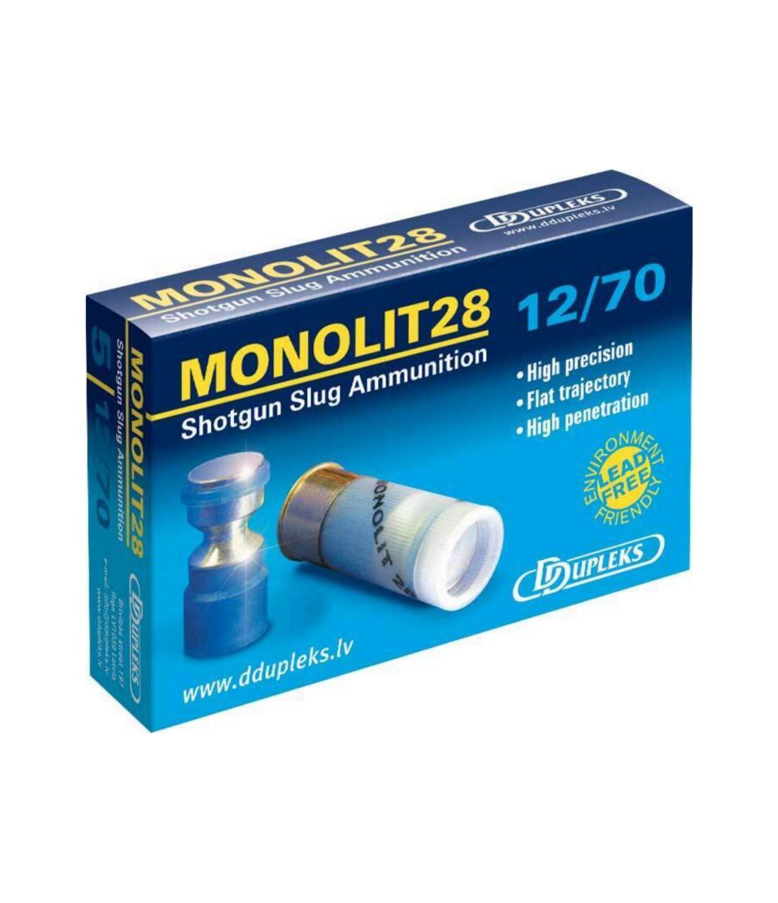 Патрон D Dupleks Monolit 28 кал. 12/70 куля Monolit маса 28,4 г /23040000/
