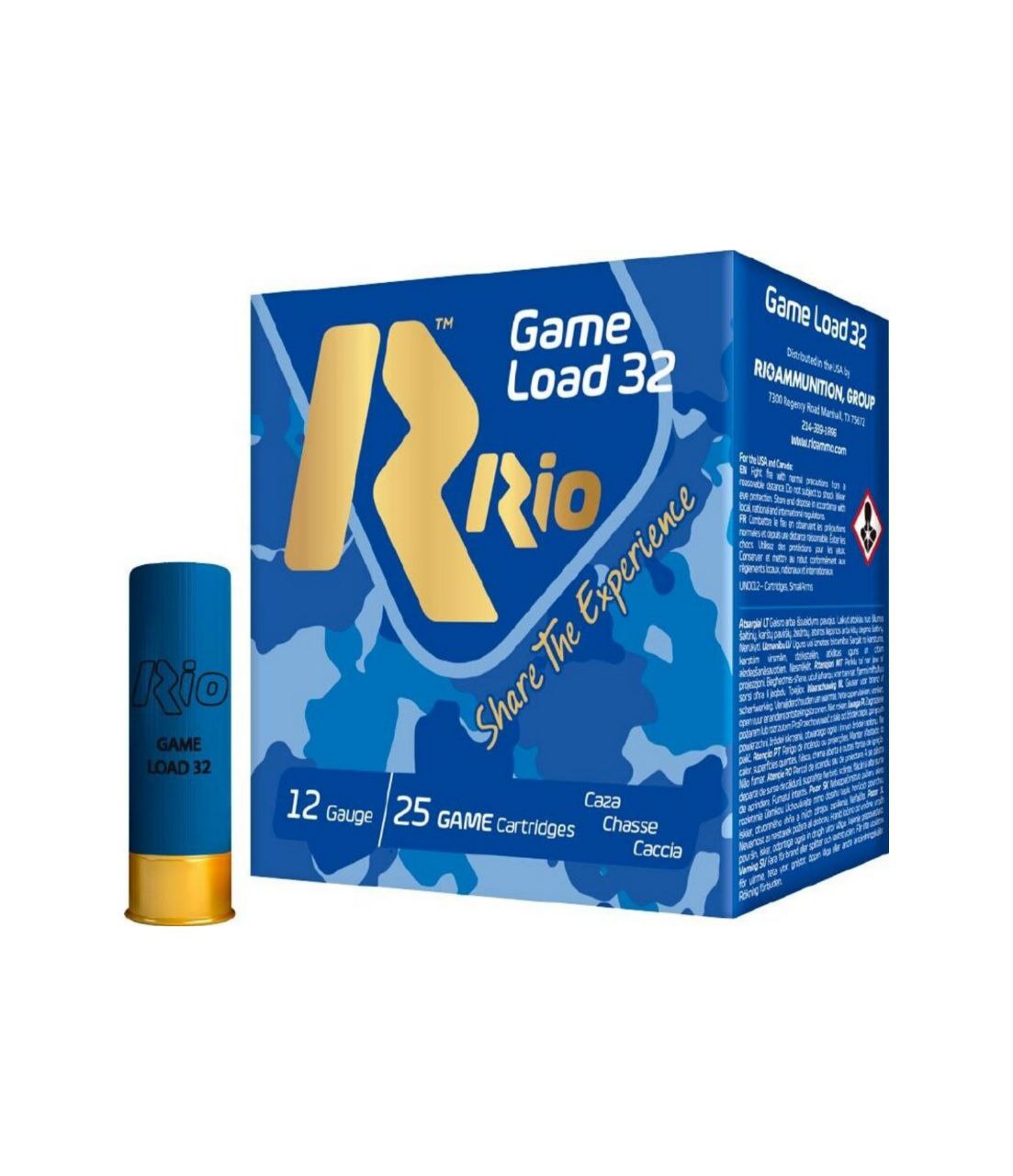 Патрон RIO Load Game-32 FW (RIO 20) (без контейнера) кал. 12/70 дріб №00 (4,5 мм) наважка 32 г /14410347/