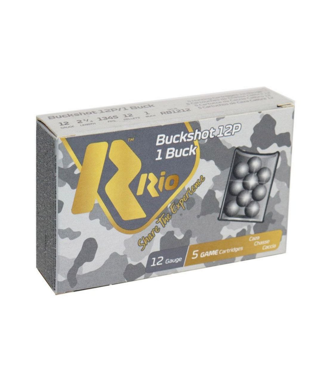 Патрон RIO Royal Buck 12P кал. 12/70 картеч 7.65 мм наважка 32 г /14410424/