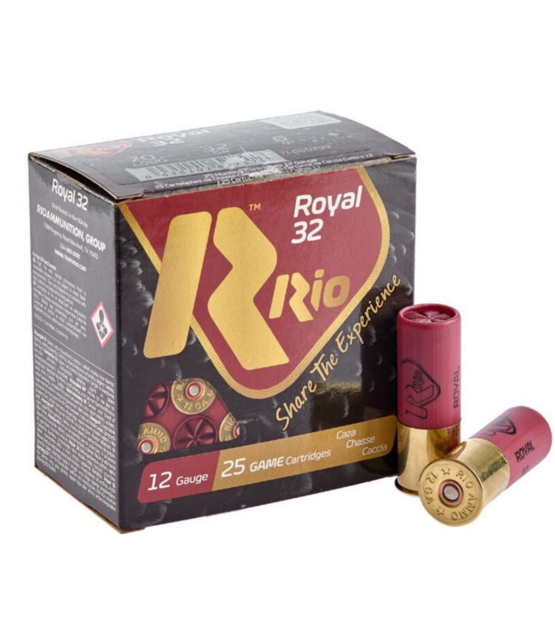 Патрон RIO Royal 32 кал. 12/70 дріб № 1 (4,00 мм) наважка 32 г поч. швидкість - 405 м/с /14410383/