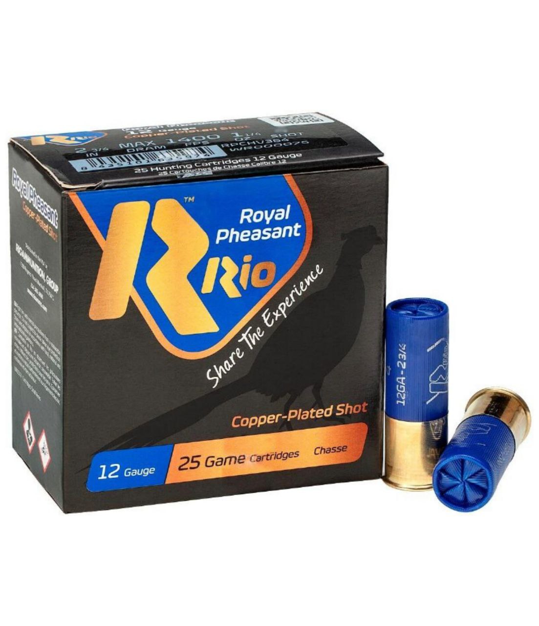 Патрон RIO Royal Pheasant COPPER Plated кал. 12/70 дріб № 3 наважка 36 г /14410358/