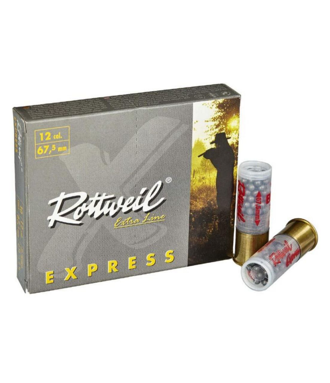 Патрон Rottweil Express BBBB кал.12/67,5 дріб № 2/0 (4,5 мм) наважка 38 г