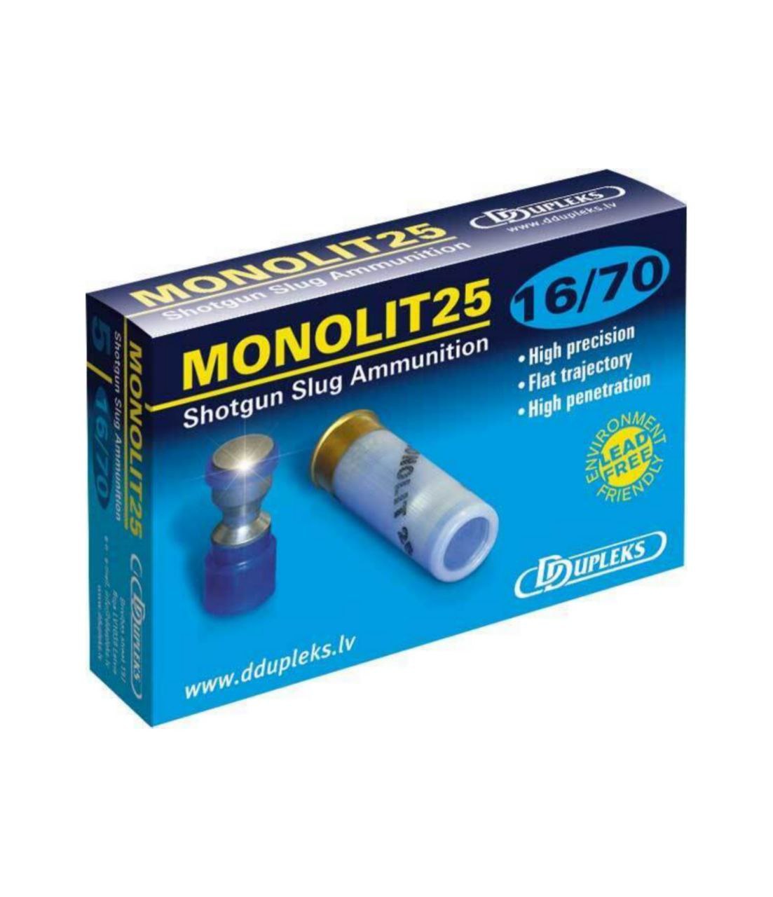 Патрон D Dupleks Monolit 25 кал. 16/70 куля Monolit маса 25 г /23040009/