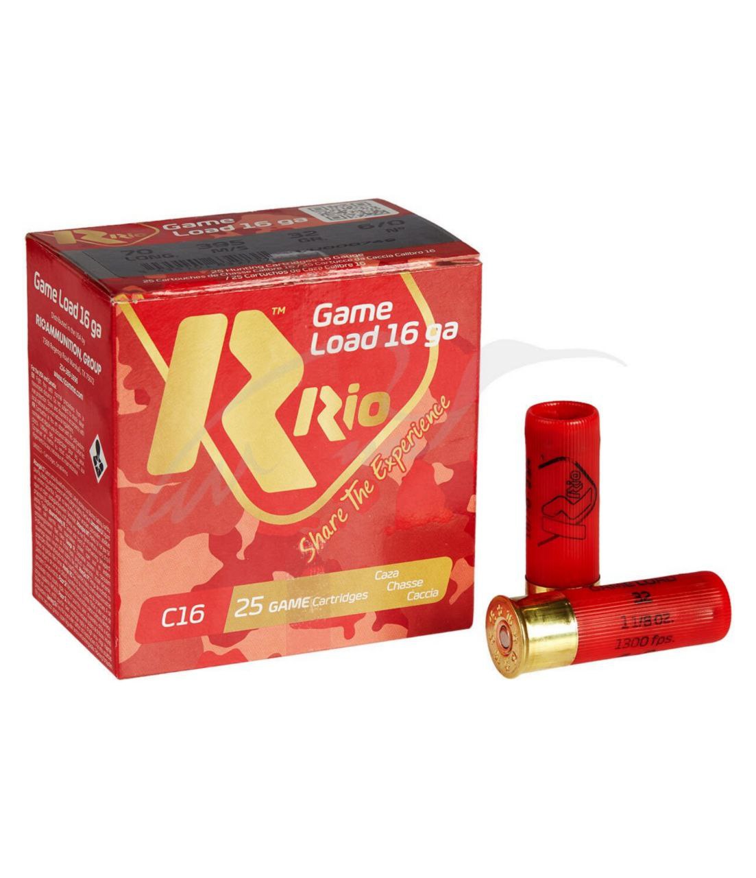 Патрон RIO Load Game C16 NEW кал. 16/70 дріб №00 (4.5 мм) наважка 28 г /14410226/