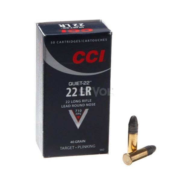 Патрон CCI, QUIET, 22LR, куля 40GR (2.59 г), LRN /3000403/
