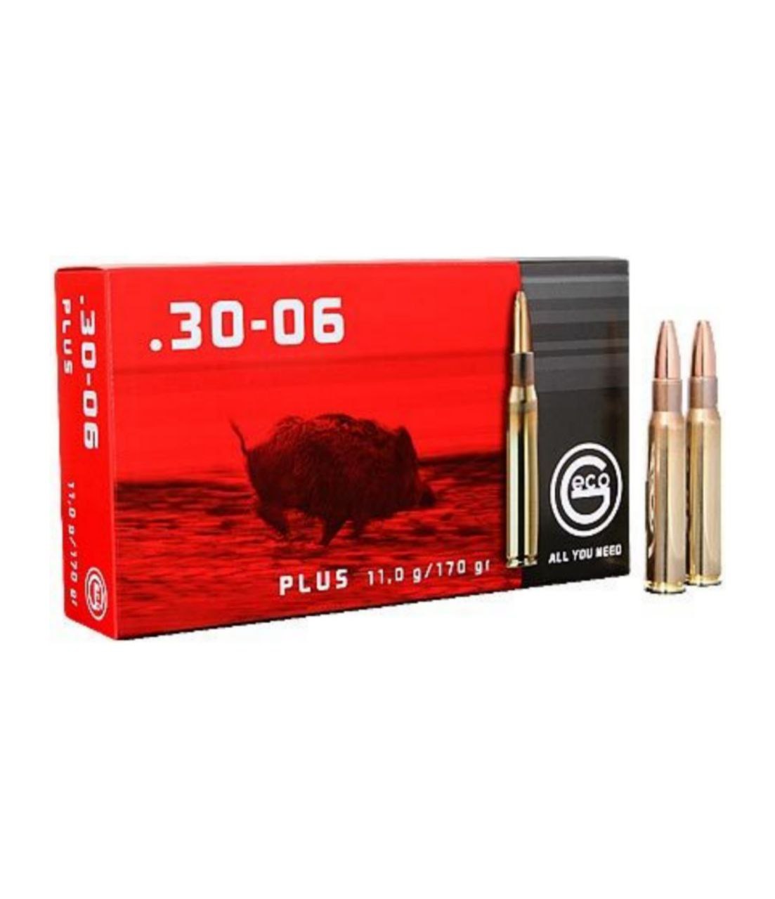 Патрон GECO кал.30-06 куля Plus, маса 170 GR (11 г) /12071923/