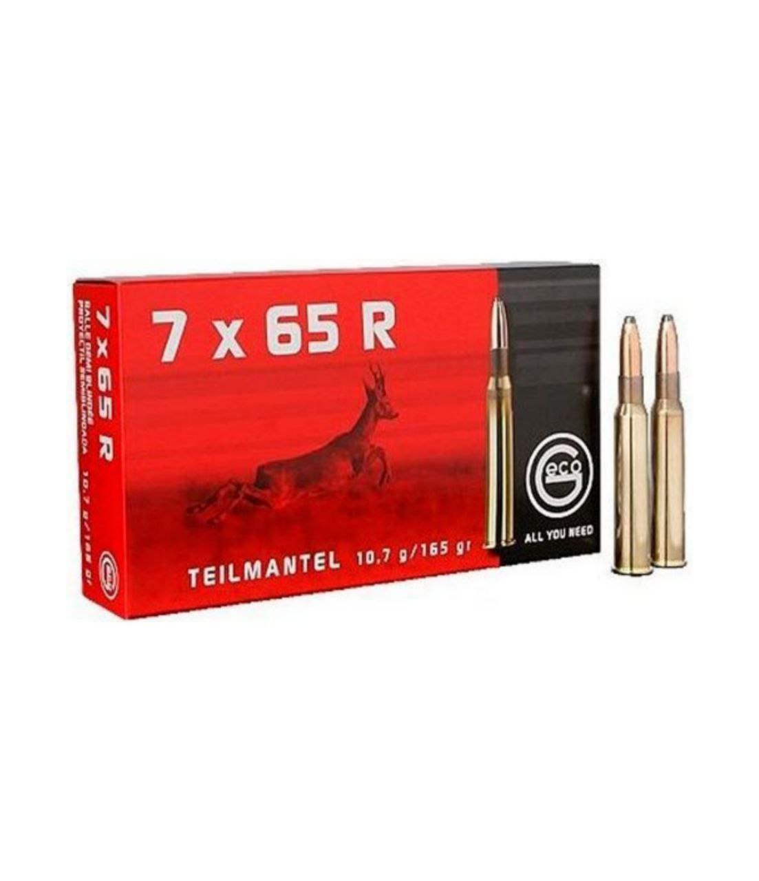 Патрон GECO кал.7х65 R куля TM, маса 165 GR (10,7 г) /12070156/