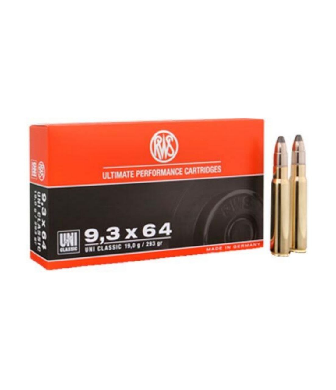 Патрон RWS кал.9,3х64 куля UNI Classic, маса 293 GR (19 г) /552152/