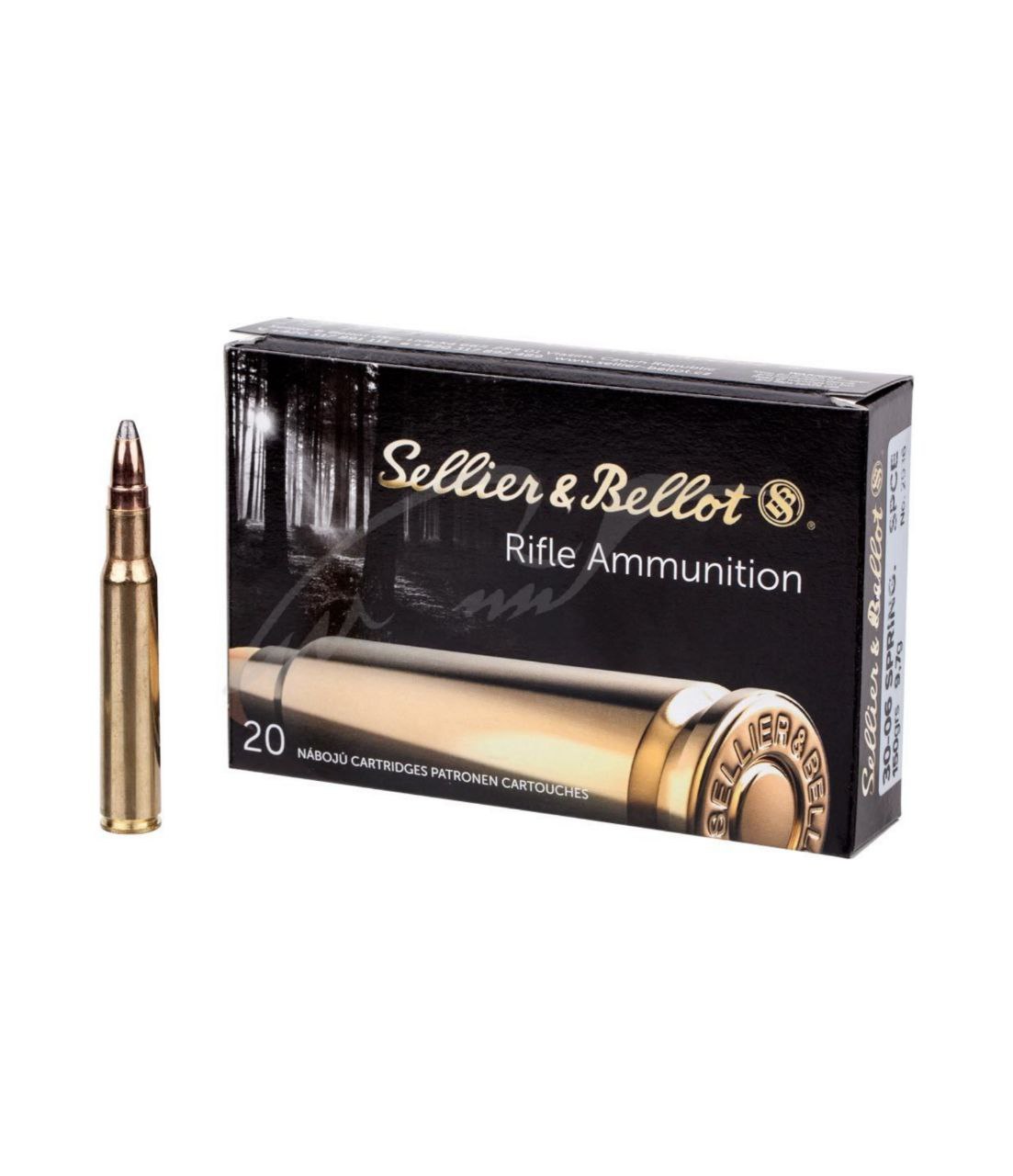 Патрон Sellier & Bellot кал.30-06 Sprg куля SPCE, маса 150GR (9,7 г) /12110080/