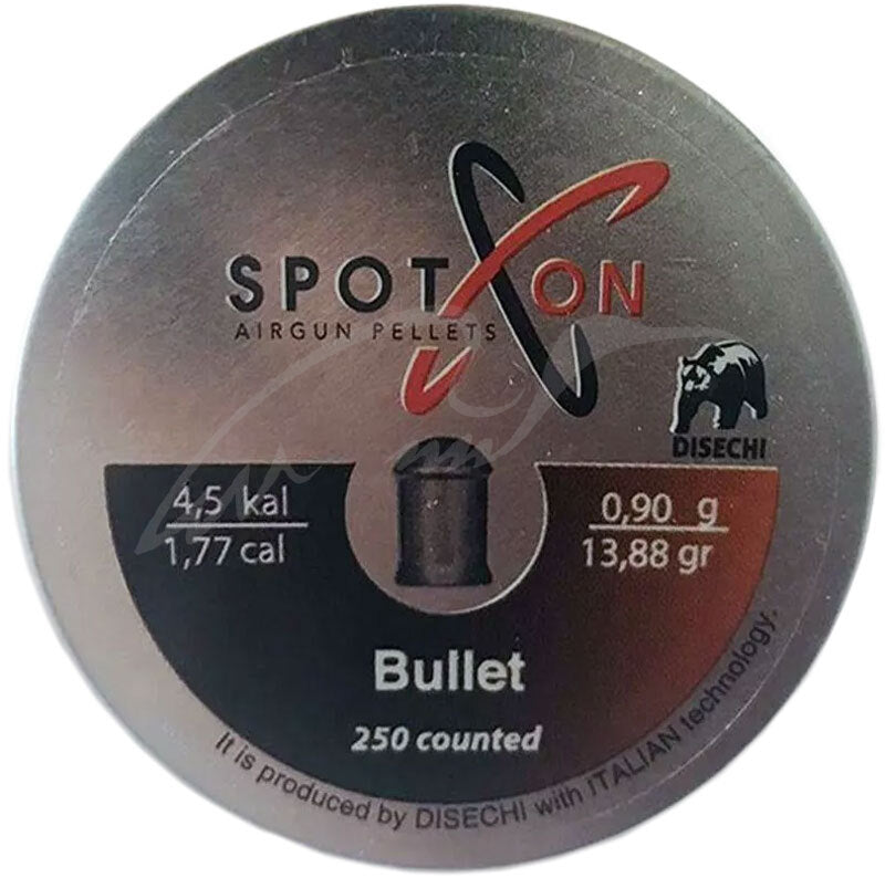 Кулі пневматичні Spoton Bullet кал. 4,5мм. Вага - 0,9 г. 200 шт/уп.