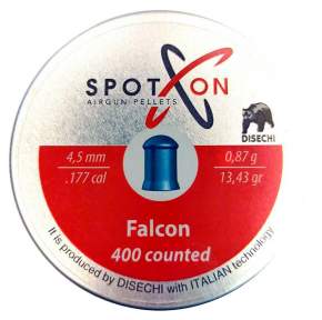 Кулі пневматичні Spoton Falcon кал. 4,5мм. Вага - 0,87 г. 400 шт/уп.