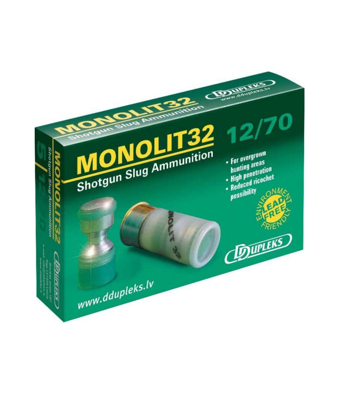 Патрон D Dupleks Monolit 32 кал. 12/70 куля Monolit маса 32 г