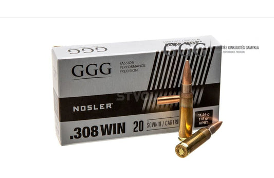 Патрон GGG K.308 WIN, HPBT, 175GR (11,3 г) /3000827/