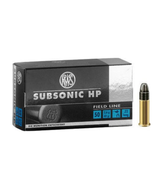 Патрон RWS Subsonic HP кал.22 LR куля LHP, маса 40 GR (2.6 г) /12070271/