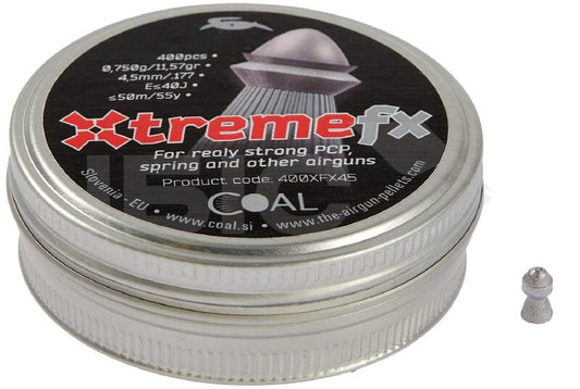 Кулі пневматичні Coal Xtreme FX. Кал. 4.5 мм. Вага - 0.75 г. 400 шт/уп